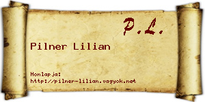 Pilner Lilian névjegykártya